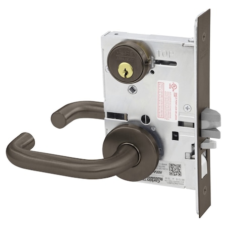 Corbin Russwin Entrance or Office Mortise Lock, LS Lever, A Rose, Oil Rubbed Bronze ML2051 LSA 613